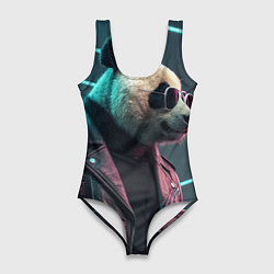 Женский купальник-боди Cyberpunk panda