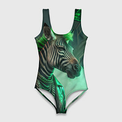 Женский купальник-боди Cyperpunk zebra