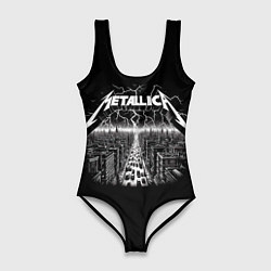 Женский купальник-боди Metallica - lightnings in metropolis