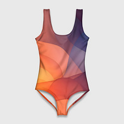 Купальник-боди 3D женский Летящая вуаль, цвет: 3D-принт