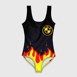 Женский купальник-боди BMW огненный