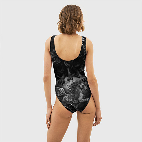 Женский купальник-боди Агата Кристи и мифические существа / 3D-принт – фото 4