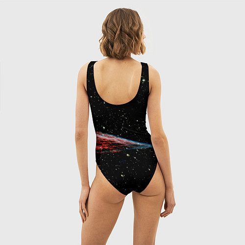Женский купальник-боди Котёнок космонавт в открытом космосе / 3D-принт – фото 4