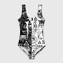 Купальник-боди 3D женский Monster energy логотипы игр, цвет: 3D-принт