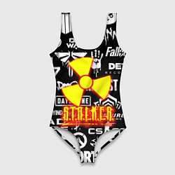 Женский купальник-боди Сталкер все логотипы игр