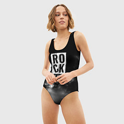 Купальник-боди 3D женский Рок н ролл дым, цвет: 3D-принт — фото 2