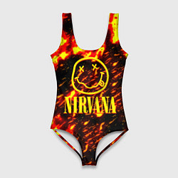 Женский купальник-боди Nirvana огненное лого