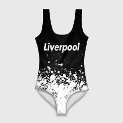 Купальник-боди 3D женский Liverpool краски белые, цвет: 3D-принт