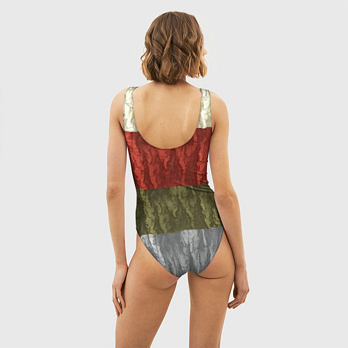 Женский купальник-боди Цветной узор абстрактная графика / 3D-принт – фото 4