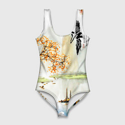 Женский купальник-боди China Landscape