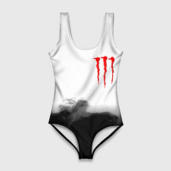 Купальник-боди 3D женский Monster energy splash smoke, цвет: 3D-принт