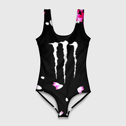 Купальник-боди 3D женский Monster energy sakura, цвет: 3D-принт