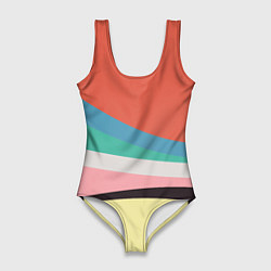 Купальник-боди 3D женский Спектр июнь, цвет: 3D-принт