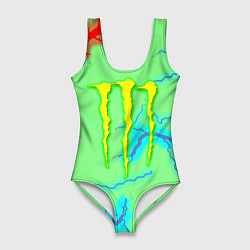 Купальник-боди 3D женский Monster energy storm electrix, цвет: 3D-принт