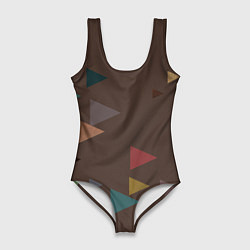 Купальник-боди 3D женский Осень палитра глубокий лес, цвет: 3D-принт