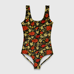 Купальник-боди 3D женский Традиционный русский узор, цвет: 3D-принт