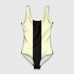 Женский купальник-боди Color black beige line