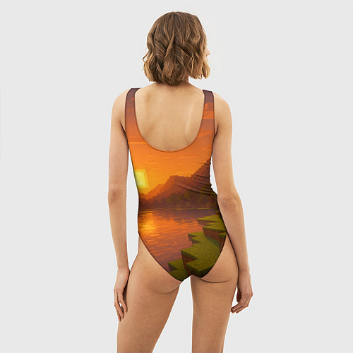 Женский купальник-боди Закат - Minecraft / 3D-принт – фото 4