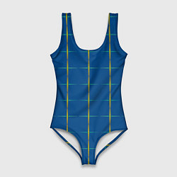 Женский купальник-боди Color blue yellow cross