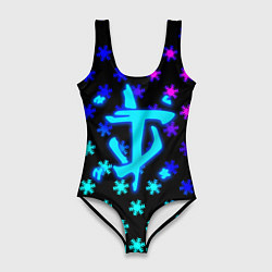 Женский купальник-боди Doom winter neon