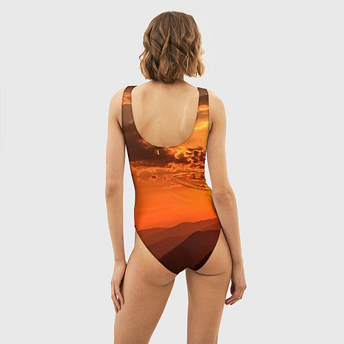 Женский купальник-боди Закат на перевале актопрак / 3D-принт – фото 4