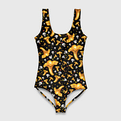 Купальник-боди 3D женский Грибной дождик, цвет: 3D-принт