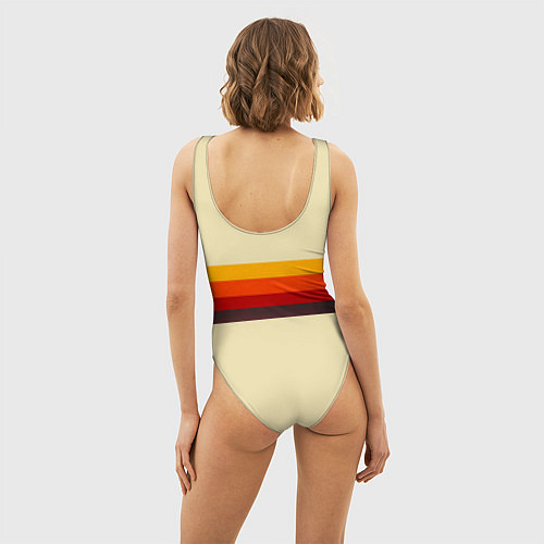 Женский купальник-боди Ретро автобус ЗИЛ поп-арт / 3D-принт – фото 4