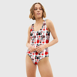 Купальник-боди 3D женский Много матрешек, цвет: 3D-принт — фото 2