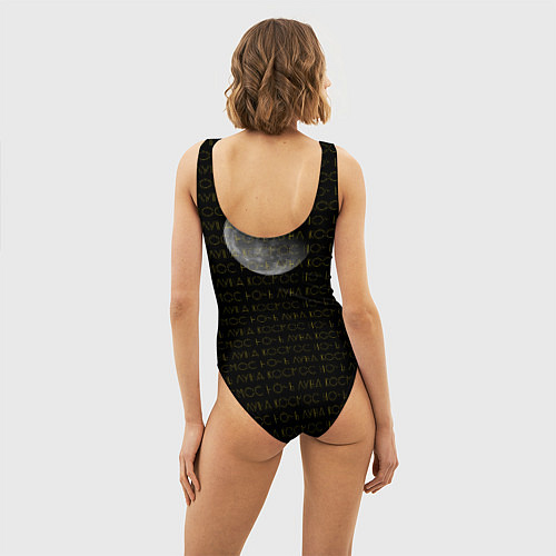 Женский купальник-боди Луна на ночном небе в стиле минимализм / 3D-принт – фото 4