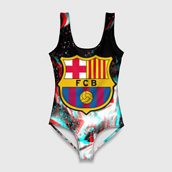Женский купальник-боди Barcelona огонь глитч