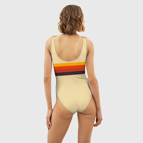 Женский купальник-боди Ретро автобус ЗИС-16 поп-арт / 3D-принт – фото 4