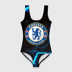 Купальник-боди 3D женский Chelsea шторм молнии текстура, цвет: 3D-принт