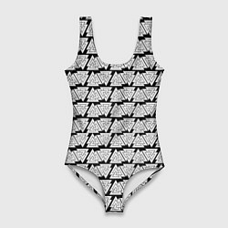 Купальник-боди 3D женский Символы валькнут как броня защиты, цвет: 3D-принт