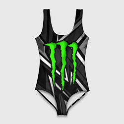 Женский купальник-боди Monster energy - монохромный