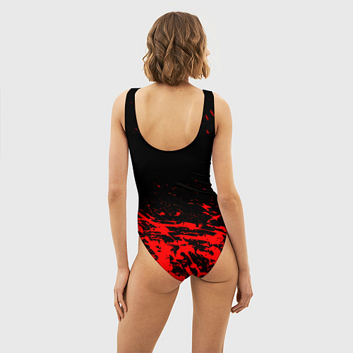 Женский купальник-боди Валенсия брызги красок / 3D-принт – фото 4