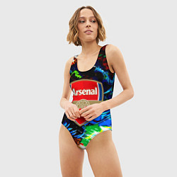 Купальник-боди 3D женский Arsenal monster, цвет: 3D-принт — фото 2