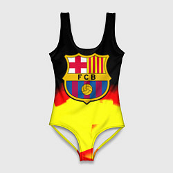 Купальник-боди 3D женский Borussia абстракция золото геометрия, цвет: 3D-принт