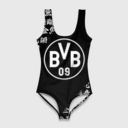 Купальник-боди 3D женский Borussia китайские символы текстура, цвет: 3D-принт