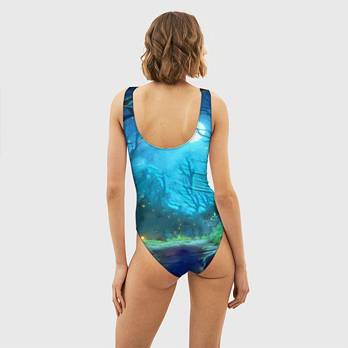 Женский купальник-боди Ведьмочка-малютка в ночь на хэллоуин / 3D-принт – фото 4