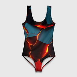 Купальник-боди 3D женский Orange glow, цвет: 3D-принт