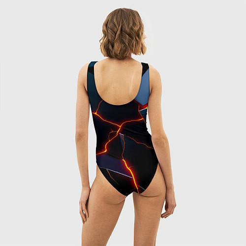 Женский купальник-боди Plate fracturing / 3D-принт – фото 4