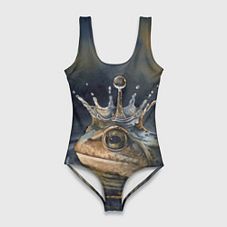 Женский купальник-боди Акварельная Царевна-лягушка и капля
