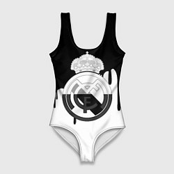 Женский купальник-боди Реал Мадрид жидкие краски текстура