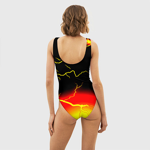 Женский купальник-боди Borussia шторм молнии / 3D-принт – фото 4