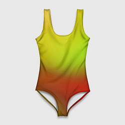 Купальник-боди 3D женский Color multicolored gradient, цвет: 3D-принт
