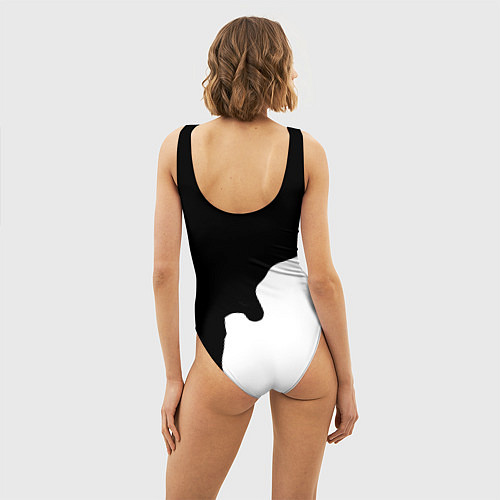 Женский купальник-боди Ливерпуль краски разводы / 3D-принт – фото 4