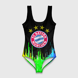 Женский купальник-боди Бавария Мюнхен неон градиент