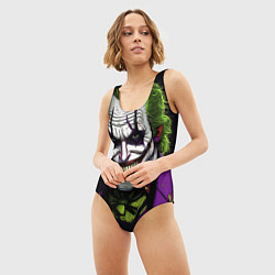 Купальник-боди 3D женский Улыбающийся Джокер, цвет: 3D-принт — фото 2