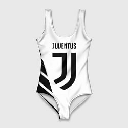 Женский купальник-боди Ювентус полосы геометрия текстура