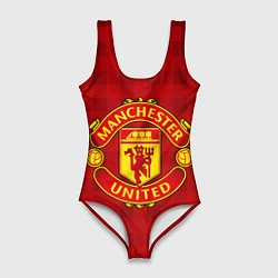 Купальник-боди 3D женский Manchester United, цвет: 3D-принт